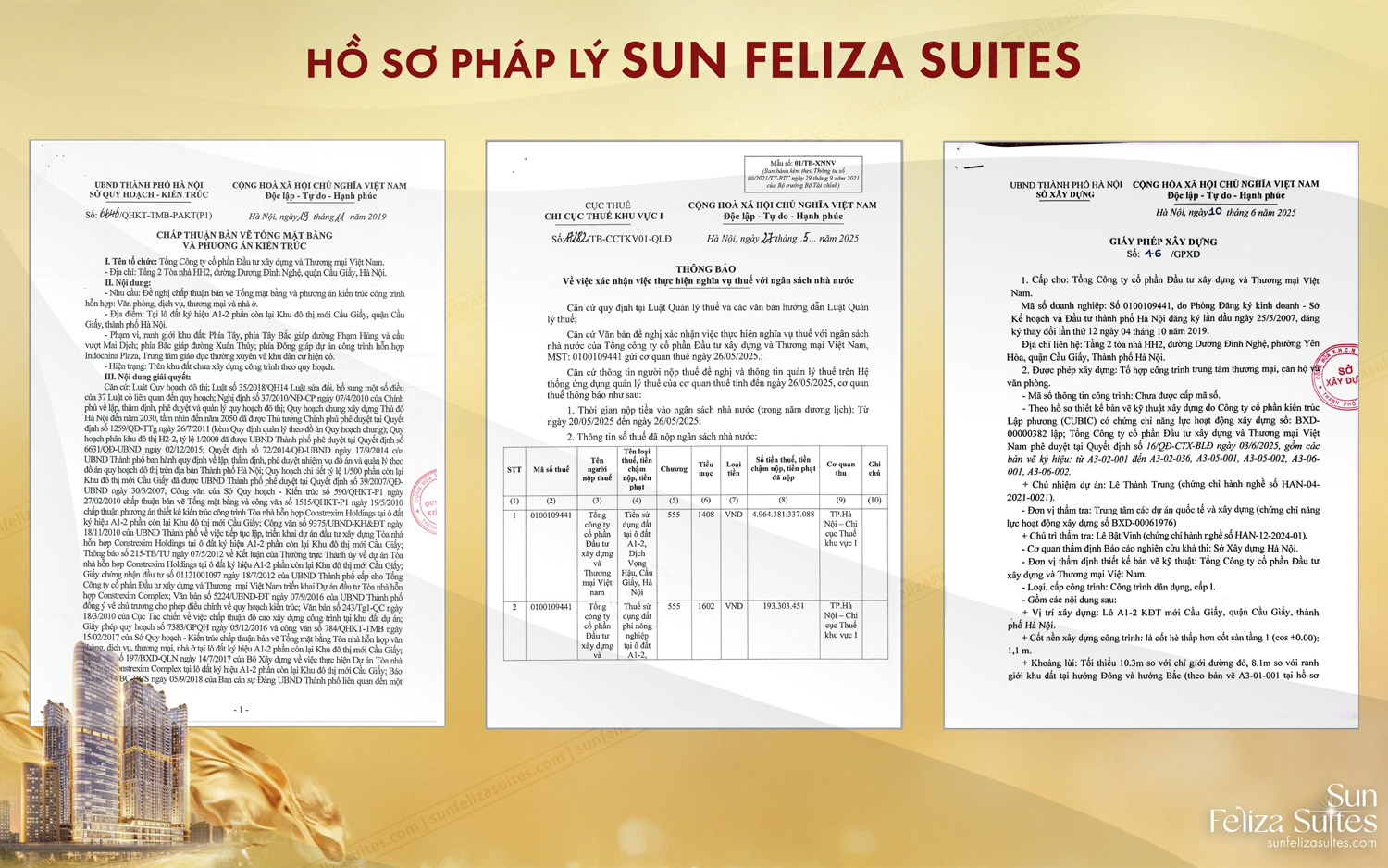 Pháp lý Sun Feliza Suites