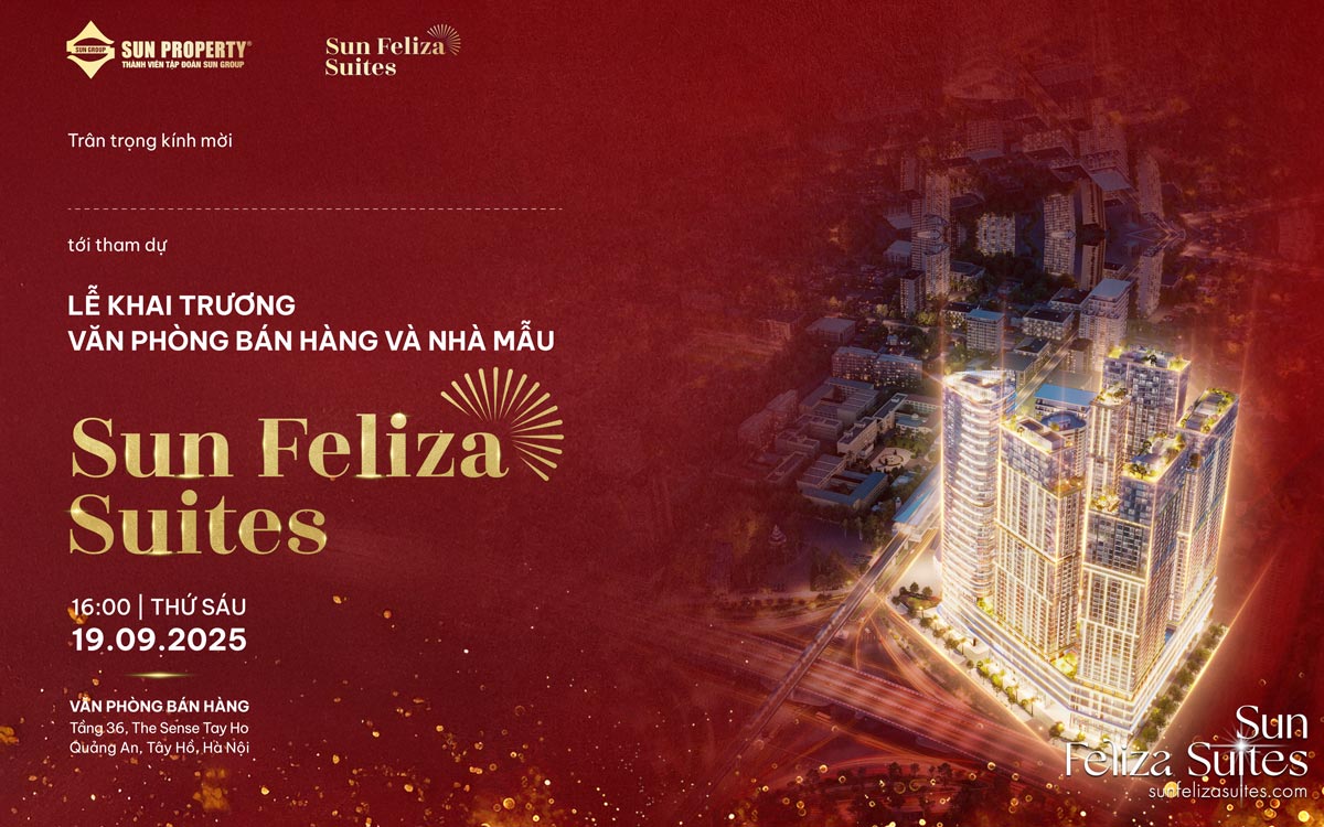 Thư mời khai trương nhà mẫu Sun Feliza Suites